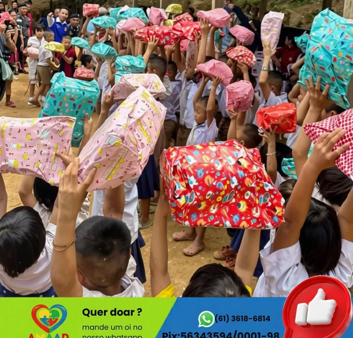 Registro do acervo AMAAR relacionado a atividades para crianças